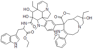 CAS 登录号：81571-34-8， N-(O-4-去乙酰基-长春花碱-23-酰基)-L-色氨酸乙酯