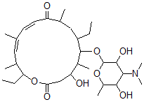 CAS#: 81661-90-7， 5-O-Mycaminosylprotylonolide