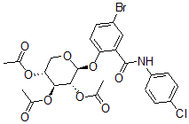 CAS#: 81742-16-7， [(2S,3R,4S,5R)-3,5-Diacetyloxy-2-[4-Bromo-2-[(4-Chlorophenyl)Carbamoyl]Phenoxy]Oxan-4-Yl] Acetate