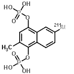 CAS#: 81781-58-0， [6-Methyl-5,8-bis(phosphonooxy)-2-naphthyl](<sup>211</sup>At)astatine