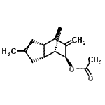 CAS#: 81836-17-1， (1R,2R,6R,7S,8S)-4-Methyl-9-methylenetricyclo[5.2.1.0<sup>2,6</sup>]dec-3-en-8-yl acetate