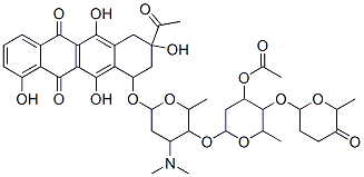 CAS#: 81975-92-0， [6-[6-[(3-Acetyl-3,5,10,12-Tetrahydroxy-6,11-Dioxo-2,4-Dihydro-1H-Tetracen-1-Yl)Oxy]-4-Dimethylamino-2-Methyl-Oxan-3-Yl]Oxy-2-Methyl-3-(6-Methyl-5-Oxo-Oxan-2-Yl)Oxy-Oxan-4-Yl] Acetate