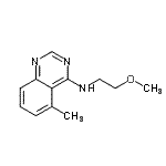 CAS#: 819793-33-4， N-(2-Methoxyethyl)-5-methyl-4-quinazolinamine
