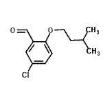 结构式 CAS# 81995-29-1, 5-氯-2-(3-甲基丁氧基)苯甲醛