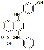 CAS 登录号：82-31-5， 8-苯胺基-5-(4-羟基苯胺基)萘磺酸
