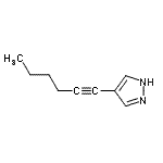 CAS#: 82099-92-1， 4-(1-Hexyn-1-yl)-1H-pyrazole