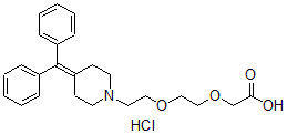 CAS#: 82227-38-1， (2-(2-(4-(Diphenylmethylene)-1-piperidinyl)ethoxy)ethoxy)acetic acid hydrochloride