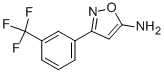 structure of CAS# 82360-94-9, 3-(3-Trifluoromethyl-Phenyl)-Isoxazol-5-Ylamine;3-[3-(TRIFLUOROMETHYL)PHENYL]-5-ISOXAZOLYLAMINE;3-(3-TRIFLUOROMETHYL-PHENYL)-ISOXAZOL-5-YLAMINE;3-[3-(Trifluoromethyl)Phenyl]Isoxazol-5-Amine