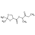 CAS#: 823813-81-6， 3-Oxo-2-pentanyl 2,2-dimethyl-1,3-dioxolane-4-carboxylate