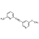 CAS#: 824389-37-9， 2-[(5-Methoxy-3-pyridinyl)ethynyl]-6-methylpyridine