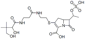 CAS#: 82475-09-0， 3-[2-[3-[(2,4-Dihydroxy-3,3-Dimethyl-Butanoyl)Amino]Propanoylamino]Ethylsulfanyl]-7-Oxo-6-(1-Sulfooxyethyl)-1-Azabicyclo[3.2.0]Hept-2-Ene-2-Carboxylic Acid