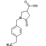 结构式 CAS# 824981-40-0, 1-(4-乙基苄基)-5-氧代-3-吡咯烷羧酸