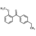 structure of CAS# 82520-38-5, (4-Ethylphenyl)(2-methoxyphenyl)methanone;4-Ethyl-2'-methoxybenzophenone