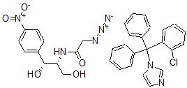 CAS#: 82571-54-8， (R-(R*,R*))-2-Azido-N-(2-Hydroxy-1-(Hydroxymethyl)-2-(4-Nitrophenyl)Ethyl)-Acetamide Mixt. With 1-((2-Chlorophenyl)Diphenylmethyl)-1H-Imidazole