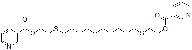CAS#: 82601-22-7， 2-[10-[2-(Pyridine-3-carbonyloxy)ethylsulfanyl]decylsulfanyl]ethyl pyridine-3-carboxylate