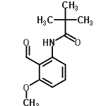structure of CAS# 82673-65-2, N-(2-Formyl-3-methoxyphenyl)-2,2-dimethylpropanamide;MFCD09955251;N-(2-Formyl-3-methoxyphenyl)-2,2-dimethylpropanamide;N-(2-formyl-3-methoxyphenyl)pivalamide