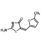 CAS#: 827587-14-4， (5E)-2-Amino-5-[(5-methyl-2-furyl)methylene]-1,3-thiazol-4(5H)-one