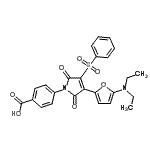 CAS#: 827609-74-5， 4-{3-[5-(Diethylamino)-2-furyl]-2,5-dioxo-4-(phenylsulfonyl)-2,5-dihydro-1H-pyrrol-1-yl}benzoic acid