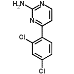 structure of CAS# 828273-03-6, 4-(2,4-Dichlorophenyl)-2-pyrimidinamine;2-PYRIMIDINAMINE,4-(2,4-DICHLOROPHENYL)-;4-(2,4-dichlorophenyl)-2-pyrimidinamine;4-(2,4-dichlorophenyl)pyrimidin-2-amine