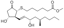 CAS#: 83058-69-9， Methyl 6-((-3-hydroxy-2-(3-hydroxy-5-methyl-1-nonenyl)-5-oxocyclopentyl)thio)hexanoate