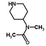 结构式 CAS# 83180-55-6, N-甲基-N-(4-哌啶基)乙酰胺