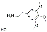 structure of CAS# 832-92-8, Mescaline Hydrochloride;2-(3,4,5-Trimethoxyphenyl)Ethylamine Hydrochloride;Mescaline Hydrochloride Salt;Nsc 172790