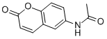 structure of CAS# 833-68-1, N-(2-Oxo-2H-1-Benzopyran-6-Yl)-Acetamide;N-(2-Oxo-6-Chromenyl)Acetamide;N-(2-Ketochromen-6-Yl)Acetamide;N-(2-Oxochromen-6-Yl)Ethanamide