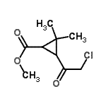 CAS 登录号：83391-85-9， 甲基3-(氯乙酰基)-2,2-二甲基环丙烷羧酸酯