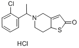 CAS#: 83427-62-7， 5-(1-(2-Chlorophenyl)ethyl)-5,6,7,7a-tetrahydro-4H-thieno(3,2-c)pyridin-2-one hydrochloride