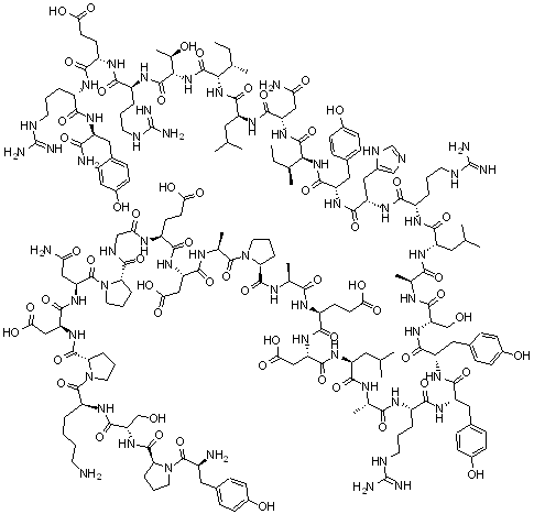 structure of CAS# 83589-17-7, Neuropeptide Y (13-36), Porcine Syntheti C >97%;Neuropeptide Y (Porcine)