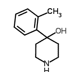 结构式 CAS# 83674-76-4, 4-(2-甲基苯基)-4-哌啶醇