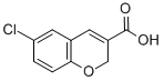 structure of CAS# 83823-06-7, 6-Chloro-2H-1-Benzopyran-3-Carboxylic Acid;Zinc00074589