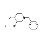 结构式 CAS# 83877-88-7, 1-苄基-3-溴-4-哌啶酮氢溴酸盐(1:1)
