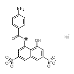 CAS#: 83929-49-1， 4-[(4-aminobenzoyl)amino]-5-hydroxy-2,7-Naphthalenedisulfonate sodium salt (1:1)