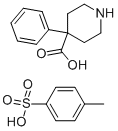 structure of CAS# 83949-32-0, 4-Phenyl-4-Piperidinecarboxylic Acid 4-Methyl-Benzenesulfonate;4-Phenyl-4-Piperidin-1-Iumcarboxylate;Zinc03860541