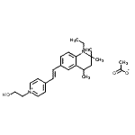 CAS#: 83950-24-7， 4-[(E)-2-(1-Ethyl-2,2,4-trimethyl-1,2,3,4-tetrahydro-6-quinolinyl)vinyl]-1-(2-hydroxyethyl)pyridinium acetate