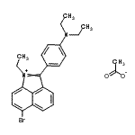 CAS#: 83950-28-1， 6-Bromo-2-[4-(diethylamino)phenyl]-1-ethylbenzo[cd]indolium acetate