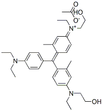 CAS#: 83950-31-6， [4-[[4-(Diethylamino)Phenyl][4-[Ethyl(2-Hydroxyethyl)Amino]-2-Methylphenyl]Methylene]-3-Methyl-2,5-Cyclohexadien-1-Ylidene]Ethyl(2-Hydroxyethyl)Ammonium Acetate