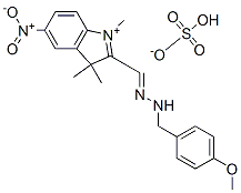 CAS#: 83969-01-1， 2-[[(4-Methoxyphenyl)Methylhydrazono]Methyl]-1,3,3-Trimethyl-5-Nitro-3H-Indolium Hydrogen Sulphate