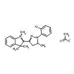 CAS#: 83969-23-7， 2-[1-(2-Chlorophenyl)-5-methyl-4,5-dihydro-1H-pyrazol-3-yl]-1,3,3-trimethyl-3H-indolium acetate