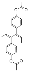 structure of CAS# 84-19-5, Dienestrol Diacetate;[4-[(Z,1Z)-2-(4-Acetoxyphenyl)-1-Ethylidene-But-2-Enyl]Phenyl] Acetate;Acetic Acid [4-[(Z,1Z)-2-(4-Acetoxyphenyl)-1-Ethylidenebut-2-Enyl]Phenyl] Ester;Acetic Acid [4-[(Z,1Z)-2-(4-Acetoxyphenyl)-1-Ethylidene-But-2-Enyl]Phenyl] Ester