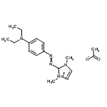 CAS#: 84051-83-2， 5-{[4-(Diethylamino)phenyl]diazenyl}-1,4-dimethyl-4,5-dihydro-1H-1,2,4-triazol-1-ium acetate