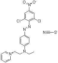 CAS#: 84051-84-3， 1-{2-[{4-[(2,6-Dichloro-4-nitrophenyl)diazenyl]phenyl}(ethyl)amino]ethyl}pyridinium thiocyanate