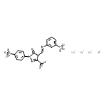 CAS#: 84051-92-3， Hydrogen sodium 5-oxo-4-[(3-phosphonatophenyl)diazenyl]-1-(4-sulfonatophenyl)-4,5-dihydro-1H-pyrazole-3-carboxylate (1:3:1)