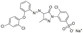 CAS#: 84083-28-3， Sodium 4-Chloro-3-[4-[[2-(2,4-Dichlorophenoxy)Phenyl]Azo]-4,5-Dihydro-3-Methyl-5-Oxo-1H-Pyrazol-1-Yl]Benzenesulphonate