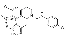 CAS#: 84218-39-3， 3,4-Dihydro-N-(4-Chlorophenyl)-6,7-Dimethoxy-1-(1H-Indol-3-Ylmethyl)-2(1H)-Isoquinolinemethanamine