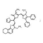 CAS#: 84254-90-0， 3-Ethyl-2-[(3-Ethyl-4,5-Diphenylthiazol-2(3H)-Ylidene)Methyl]-5-[2-(3-Ethyl-6,7,8,9-Tetrahydronaphtho[2,1-d]Thiazol-2(3H)-Ylidene)-1-(2-Thienyl)Ethylidene]-4,5-Dihydro-4-Oxothiazolium Iodide