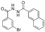 structure of CAS# 84282-41-7, 2'-(3-Bromobenzoyl)-2-Naphthohydrazide;N'-[(3-Bromophenyl)-Oxomethyl]-2-Naphthalenecarbohydrazide;N'-(3-Bromophenyl)Carbonylnaphthalene-2-Carbohydrazide;Nsc88171