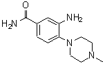 结构式 CAS# 842961-35-7, 3-氨基-4-(4-甲基-1-哌嗪基)苯甲酰胺