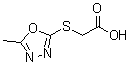 结构式 CAS# 842965-64-4, [(5-甲基-1,3,4-恶二唑-2-基)硫基]乙酸